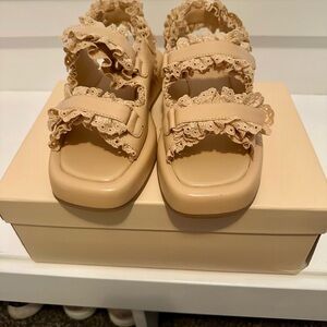 Loeffler Randall Blaise Eyelet Strap Sandals